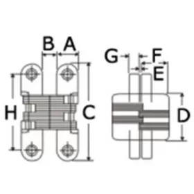 Osculati Hidden hinges