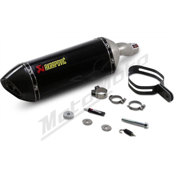 AKRAPOVIC Slip-On Line Muffler Carbon Fiber Kawasaki EX / Ninja / Z 250-300 13-16