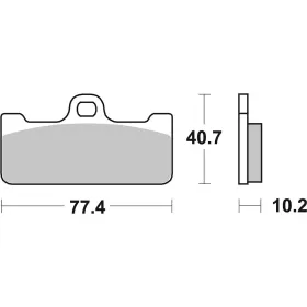 SBS DS Racing 711DS-2 Dual Sintered Brake Pads BREMBO RACING CALIPERS 100mm