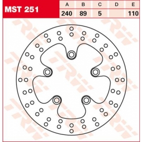 REAR BRAKE DISC MST251 KAWASAKI / SUZUKI GSF / GSX / GSX-R / RF / SV 600-1300cc 1988-2006 1PC