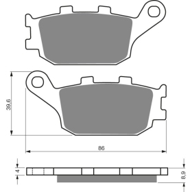 GOLDFREN stabdžių trinkelės 021 S3 Honda / Kawasaki / Suzuki / Yamaha