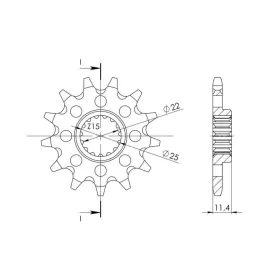 Supersprox Front sprocket 520 16T Husqvarna / KTM 620-890cc 97-22