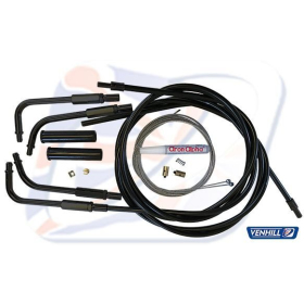 VENHILL HD Throttle Cable Kit, Braided black PUSH FIT