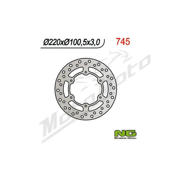 NG BRAKES Priekinis fiksuotas stabdžių diskas 220mm Suzuki / Yamaha 80-85cc 93-20