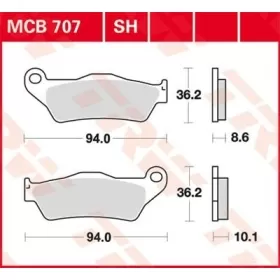 TRW SH Series Sindered Rear Brake Pads BMW K / R / S 850-1300cc 93-23