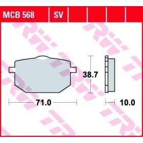 STABDŽIŲ TRINKELĖS TRW MCB568 STANDARD