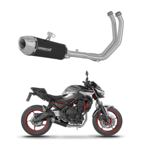Dominator Full Exhaust System Collector Silencer S3 BLACK + dB killer Kawasaki Ninja 650 2023->