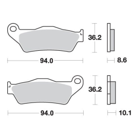 SBS KH363 Brake Pads BMW HP2 / KR / KS / RC / R / RR / RS / S 850-1300cc 94-23