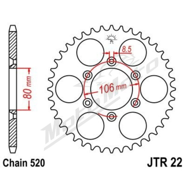 JT Grandinės komplektas 520HDS 15/45 Aprilia 125SX 08-12