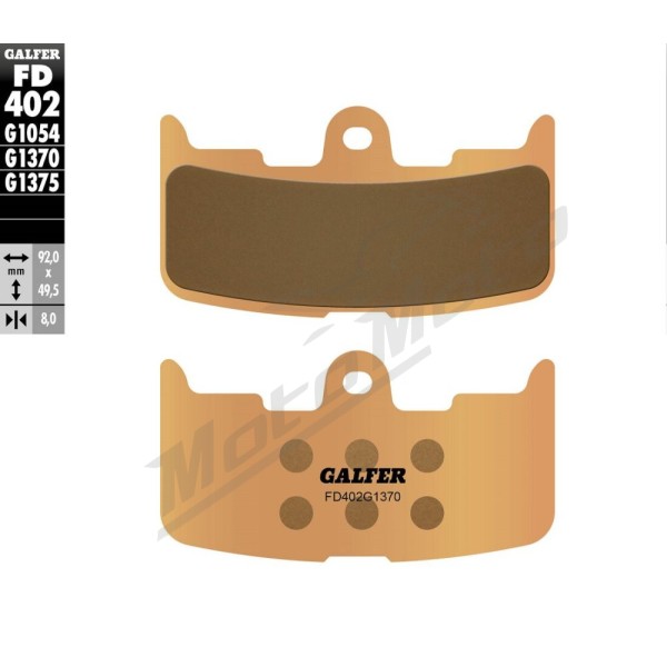 GALFER HH Sintered Brake Pads Buell XB12R / XB12S / XB12SCG / XB12SS / XB12STT 984-1203cc 02-10