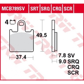 STABDŽIŲ TRINKELĖS TRW MCB789SRQ SPORT 