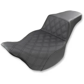 SADDLEMEN Step-Up Stitch Seat Harley Davidson FLH / FLHR / FLHTCU / FLHX / FLTRU / FLTRX 1584-1923 07-24