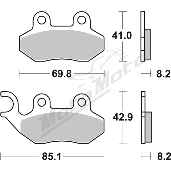 SBS Street 140CT Scooter Carbon Tech Organic Brake Pads Front Cagiva / Oeugeot / PGO / SYM 50-200 95-24