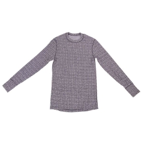 SVALA Merino shirt O-neck Jacquard black/white