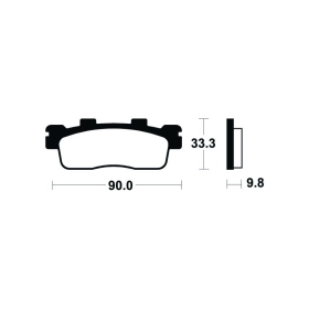 TECNIUM organinės stabdžių trinkelės ME371 Kawasaki / Kymco 125-350cc 09-24