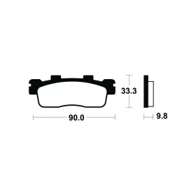 TECNIUM Scooter Organic Brake pads ME371 Kawasaki / Kymco 125-350cc 09-24