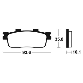 TECNIUM Scooter Organic Brake pads - ME347 Peugeot / SYM 125-200cc 07-19