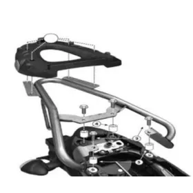KAPPA Monolock Rear storage box bracket with plate Suzuki Gladius 650 09-16