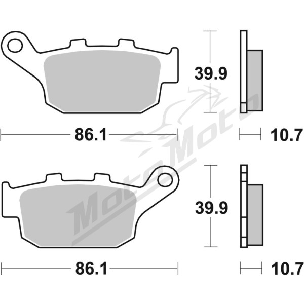 SBS Street 161CT Scooter Carbon Tech Organic Brake Pads Rear Honda FES 125-250 00-06