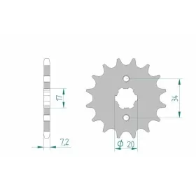 AFAM Steel Standard Front Sprocket 20209 - 428 14-18 teeth DERBI / HONDA / RIEJU 125cc 03-25
