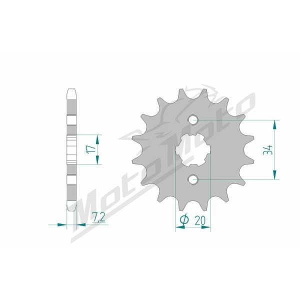 AFAM Steel Standard Front Sprocket 20209 - 428 14-18 teeth DERBI / HONDA / RIEJU 125cc 03-25