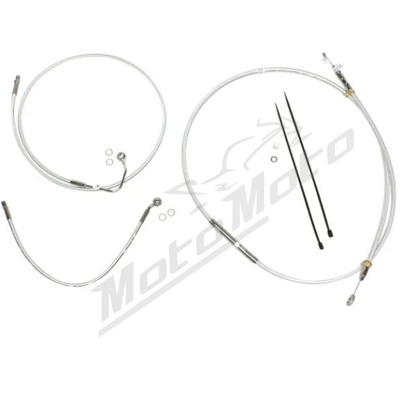 MAGNUM SHIELDING Sterling Chromite II Valdymo trosų ir stabdžių žarnelių prailginimo kompl. Harley Davidson FLHR / FLHRC / FLHTC / FLHTCU / FLHTK 1584-1690 08-13