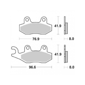 Sbs Brakepads 197MS Maxi Sinter PEUGEOT / SUZUKI