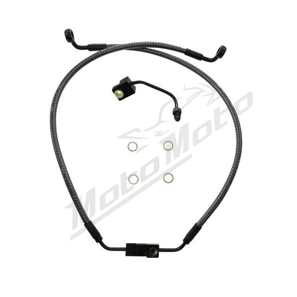MAGNUM SHIELDING Priekinė apatinė stabdžių žarnelė/linija anglies pluošto Harley Davidson FXDF / FXDL / FXDLS 1584/1800 12-17