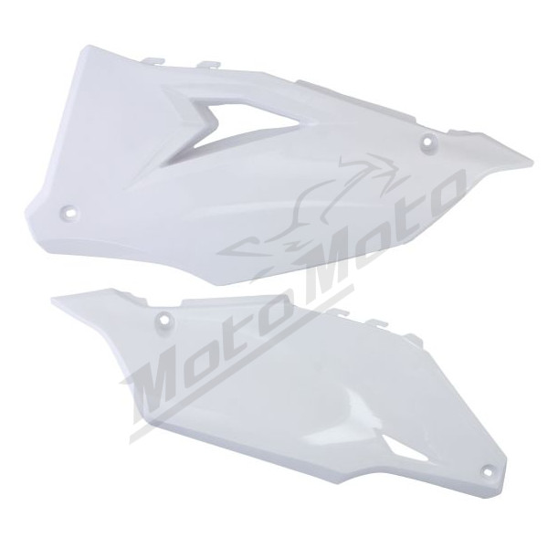 Side covers white CEMOTO KAWASAKI KX 250-450cc 2019-2023