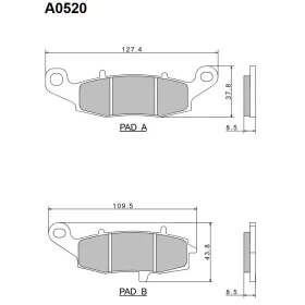 Nissin Stabdžių trinkelės Kawasaki / Suzuki 250-1500cc 95-19