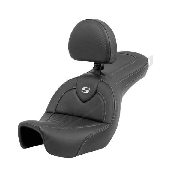 SADDLEMEN Roadsofa Carbon Fiber Seat With Backrest Harley Davidson FXD / FXDB / FXDC / FXDL / FXDWG 1450-1800 06-17