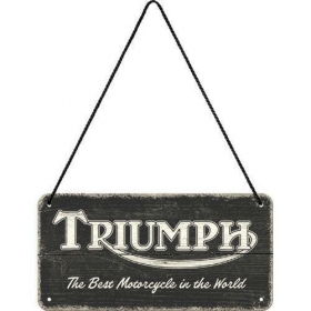 Metal tin sign TRIUMPH BLACK WOOD 10x20