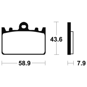 TECNIUM Street Performance Sintered Metal Brake pads - MF166 Kawasaki ZXR 400 91-99