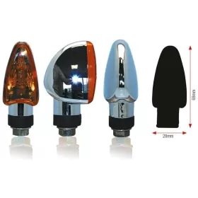 MaxTuned Triangle Universal Turn signals Chromed 2pcs