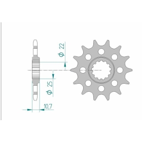 AFAM Steel Standard Front Sprocket 21511 - 520 14-16 teeth YAMAHA YZF-R6 600cc 06-21