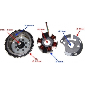 Stator ignition + flywheel DERBI 50 2T 