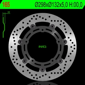 NG BRAKES 165 plaukiojantis stabdžių diskas YAMAHA FZ6 / MT-03 / NIKEN / TRACER / XJ6 / XSR / YZF-R3 / YZF-R6 300-900 03-24