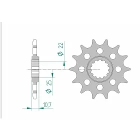 AFAM Steel Standard Front Sprocket 21511 - 520 14-16 teeth YAMAHA YZF-R6 600cc 06-21