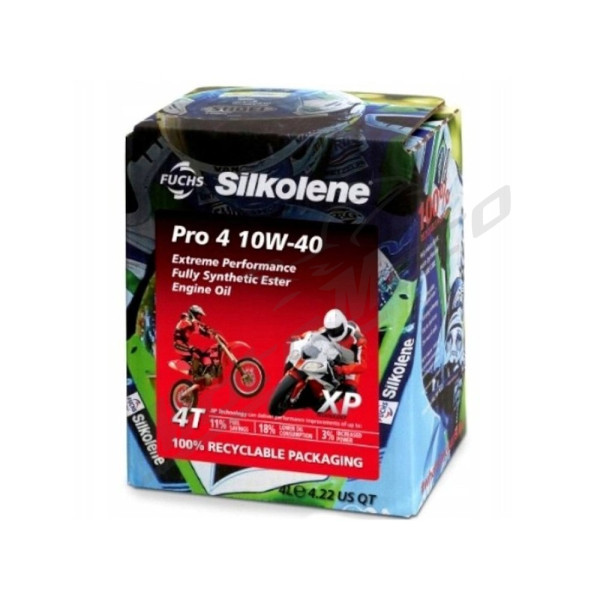 Silkolene Fuchs 100% Synthetic Ester Pro 4 XP 10W-40 Engine Oil, 4 L 