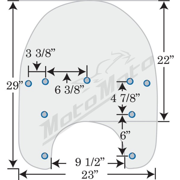 MEMPHIS SHADES HD Road King Replacement Plastic 53,5x58,5cm Harley Davidson FLHR / FLHRCI / FLHRI / FLHRS / FLHRSI / FLHRXS / 1340-1868 94-24