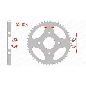 AFAM Steel Standard Rear Sprocket 428 45-49 teeth
