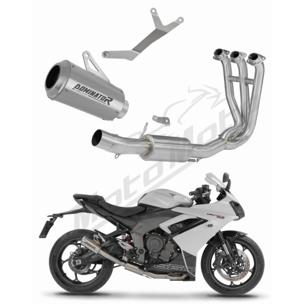 Dominator Full Exhaust System GPS + dB killer Triumph Daytona 660 24->