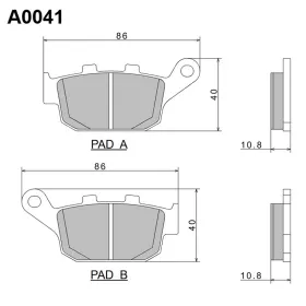 Nissin Stabdžių trinkelės Buell / Honda / Yamaha / Triumph 250-1200cc 87-02