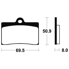 TECNIUM Racing MX/ATV Brake pads - MOR66 TM Racing / VOR 125-530cc 02-15