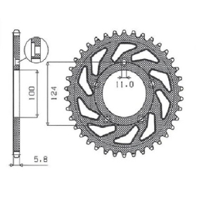 SUNSTAR SPROCKETS Rear Sprocket Ducati Monster / Panigale / Scrambler 400-959 03-20