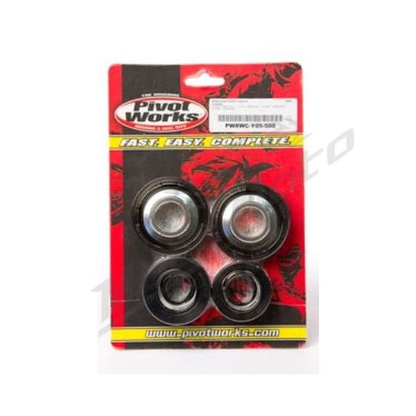 Pivot works rear wheel bearing set with waterproof bushings Kawasaki KX / KLX 125-450 03-24