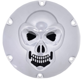 DRAG SPECIALTIES Chrome 3-D Skull Derby Cover Harley Davidson XL / XR 883-1200cc 04-22