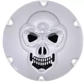 DRAG SPECIALTIES Chrome 3-D Skull Derby Cover Harley Davidson XL / XR 883-1200cc 04-22