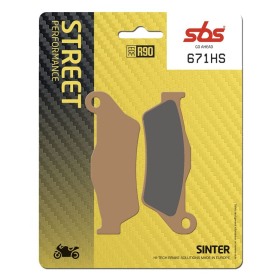 SBS HS Street Excel 671HS Sintered Front Brake Pads Aprilia / BMW / Ducati / KTM / Sherco / TM Racing / Triumph / Yamaha 125-1200cc 93-24