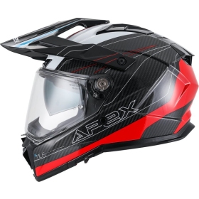 Motocross Helmet APEX AC500 Carbon Sahara Black/Red